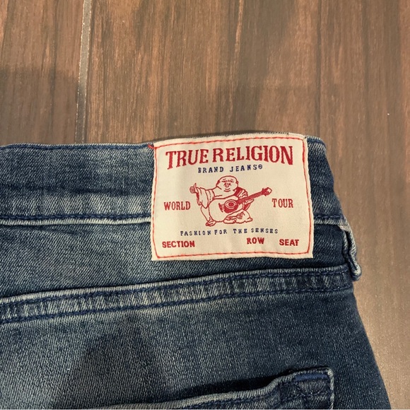 True Religion Jeans Rocco Moto Skinny Relaxed Blue Men’s 34 NWT $219 - Picture 8 of 9